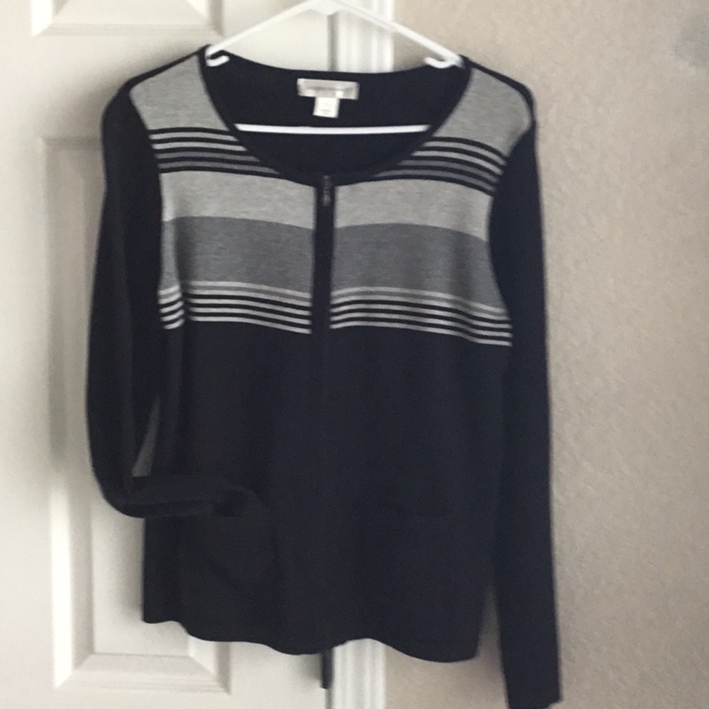 Zip front sweater